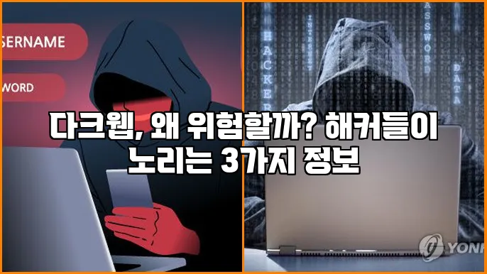 다크웹, 해커들이 노리는 3가지 정보