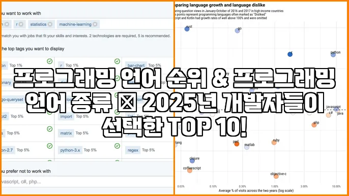 프로그래밍 언어 순위 & 프로그래밍 언어 종류 🔥 2025년 개발자들이 선택한 TOP 10!