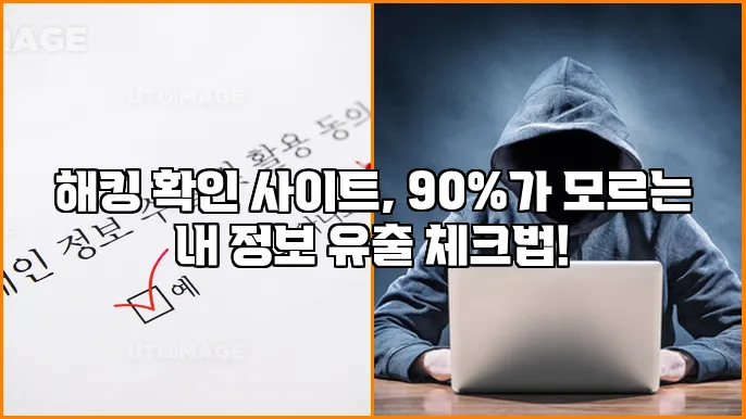 해킹 확인 사이트, 90%가 모르는 내 정보 유출 체크법!
